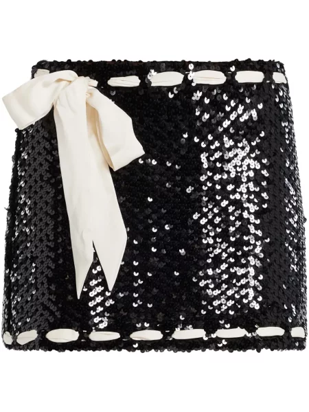 Fusta mini Loveshackfancy cu funde negru