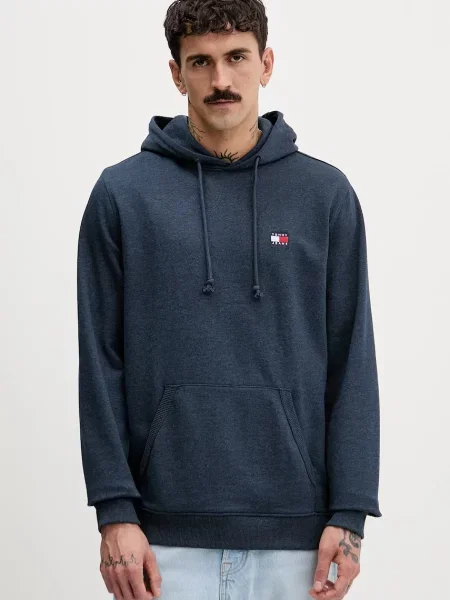 Tommy Jeans dukserica sa kapuljačom muška s pamukom plava