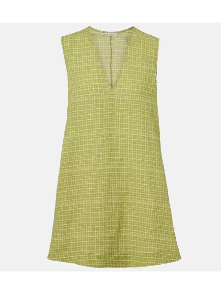 Rochie Asceno în carouri verde