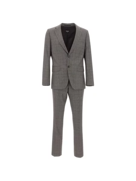 Costum Boss în carouri gri