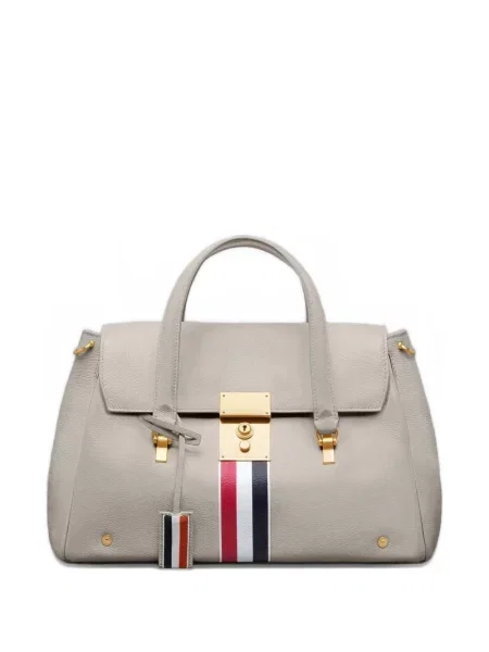 Geantă de mână Thom Browne cu dungi alb