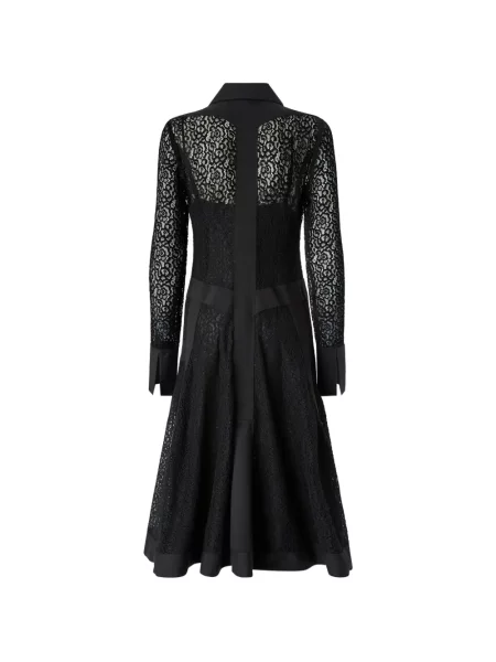 Rochie tip cămașă Pinko din dantelă negru