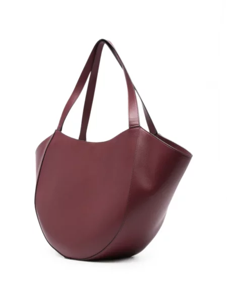 Geantă shopper Wandler din piele asimetrică roșu