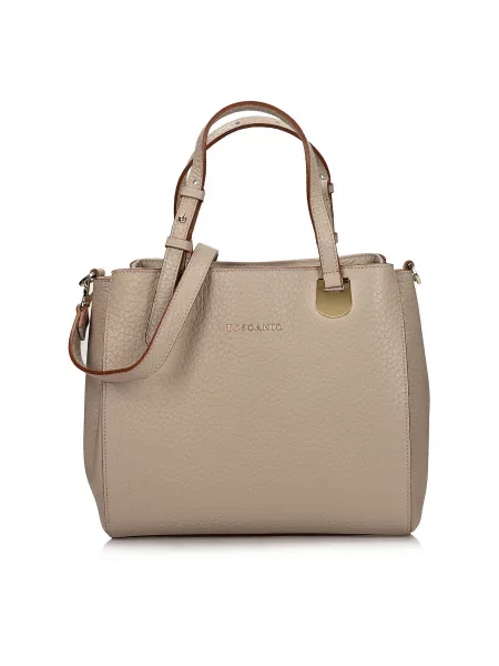 Кожаная сумка Toscanio бежевая