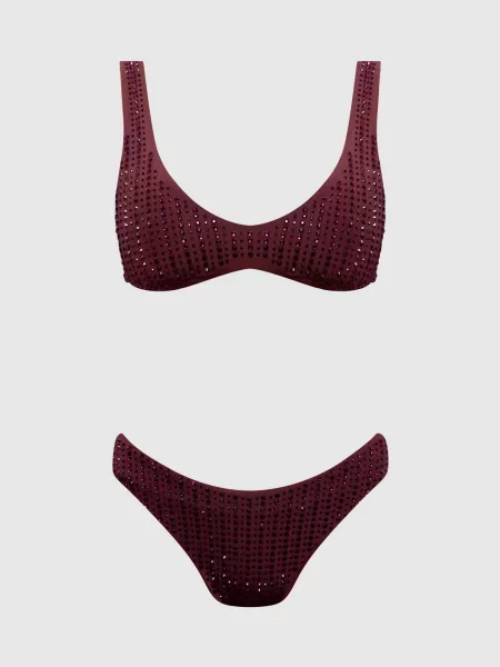 Купальник Malibu з кристалами Venuja бордовий