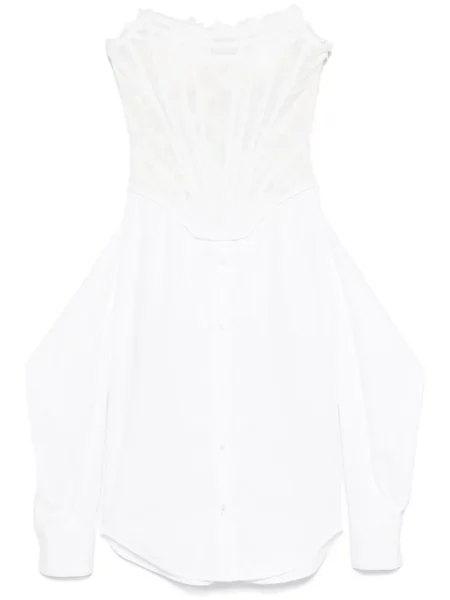 Rochie midi Giuseppe Di Morabito până la genunchi de costum alb