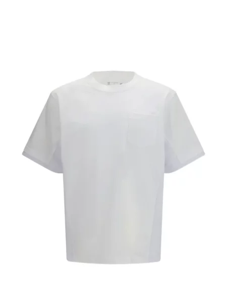 Tricou Sacai din jerseu alb