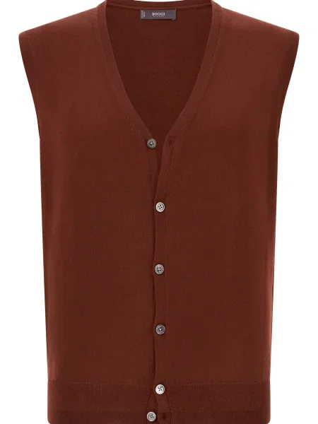 Boggi Milano Brezrokavnik rjasto rdeča