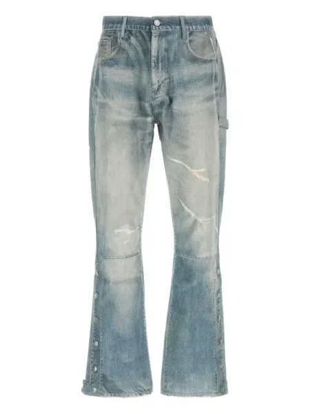 Džíny Purple Brand s oděrkami modré