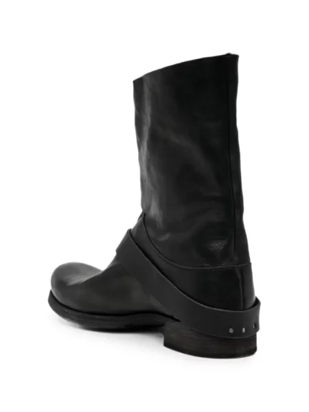 Botine Ma+ cu cataramă cu bretele negru