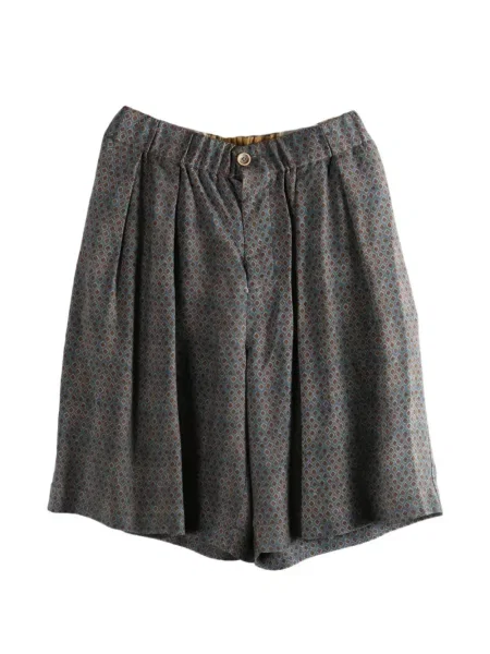 Pantaloni scurți Uma Wang cu imprimeu geometric gri