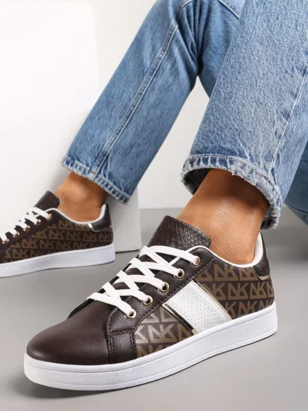 Sneakers Cu Imprimeu Casica maro