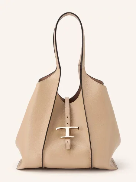 Tod's Torba Worek Z Saszetką beige beżowa