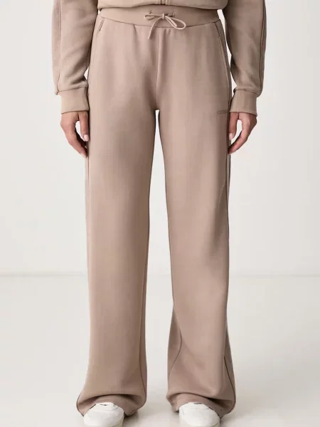 Guess pantaloni de trening pentru femei cu lyocell ELSA bej