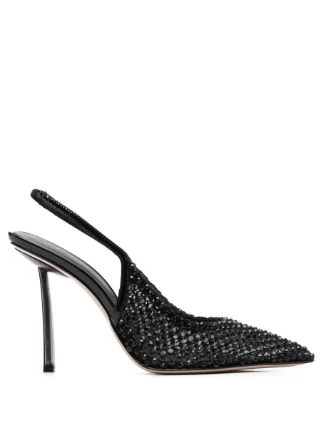 Pantofi cu toc Le Silla plasă negru