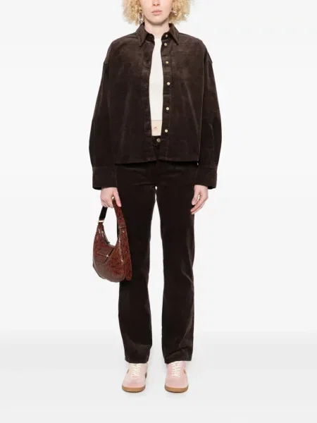 Pantaloni 7 For All Mankind de catifea cord maro