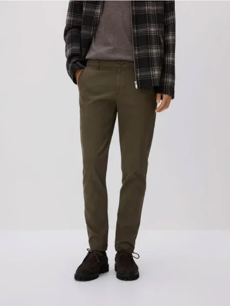 Reserved Pantaloni chino slim fit cacao-cu-lapte