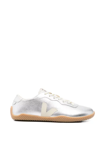 Sneakerși Veja cu autograf argintiu
