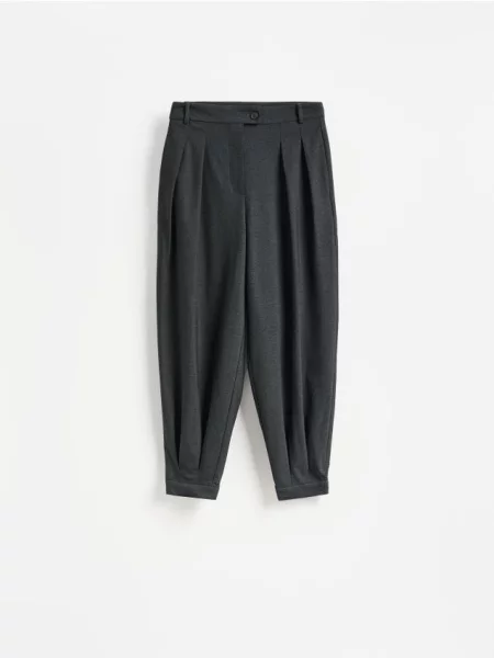 Reserved Pantaloni cu adaos de gri-închis gri