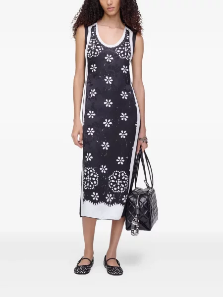 Rochie Marc Jacobs cu model floral de costum negru