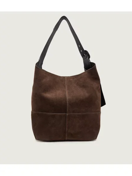AMI Paris Geantă shopper Etienne | piele întoarsă maro