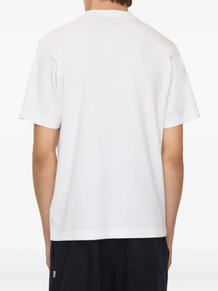 Tricou Burberry cu broderie alb