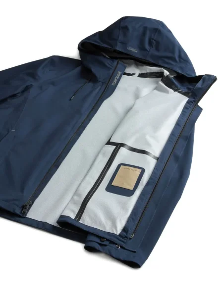 Geacă Woolrich cu glugă albastru