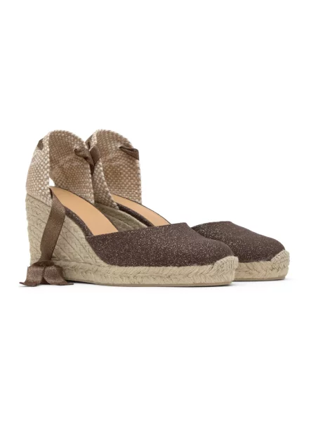 Castañer Buty Kobieta 35 EU Espadryle z koturną 9 cm brązowy