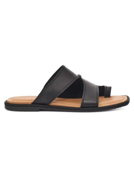 Klapki Ugg skórzane czarne