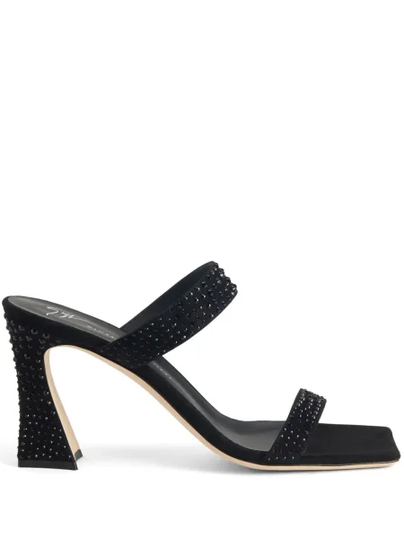 Sandale Giuseppe Zanotti de catifea negru