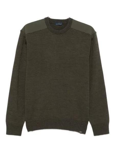 Pulover Paul & Shark cu decolteu rotund verde