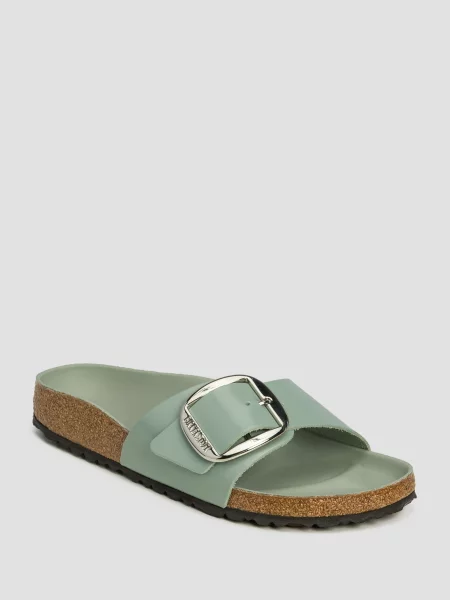 Klapki Birkenstock na sprzączkę zielone