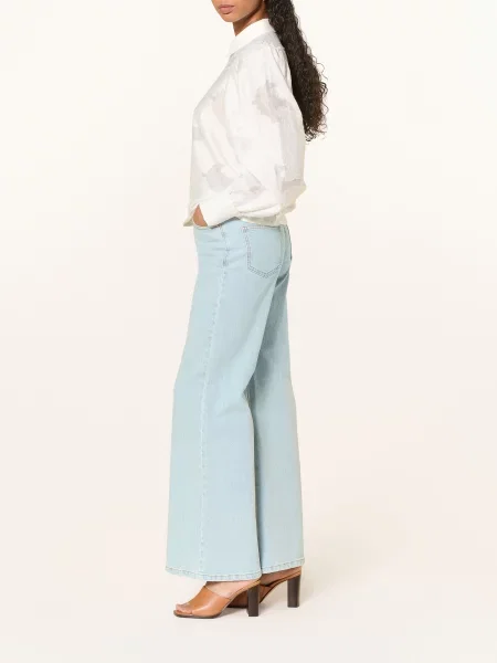 Msch Copenhagen Džíny S Širokými Nohavicemi Mschsolia Ada light blue wash modré