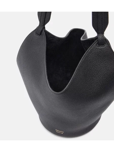 Geanta de piele Khaite din piele negru