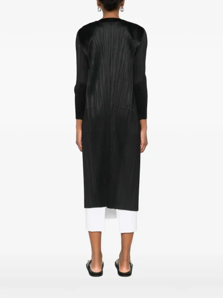 Palton Pleats Please Issey Miyake plisat negru
