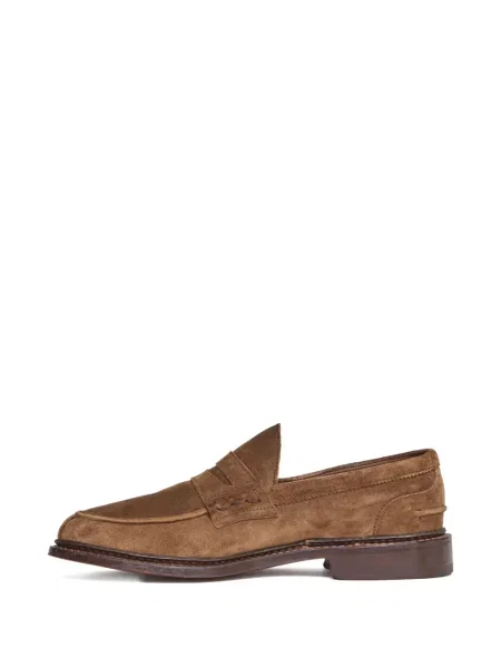 Pantofi loafer Tricker's din piele de căprioară maro
