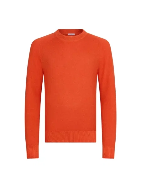 Sweter Malo z kaszmiru pomarańczowy