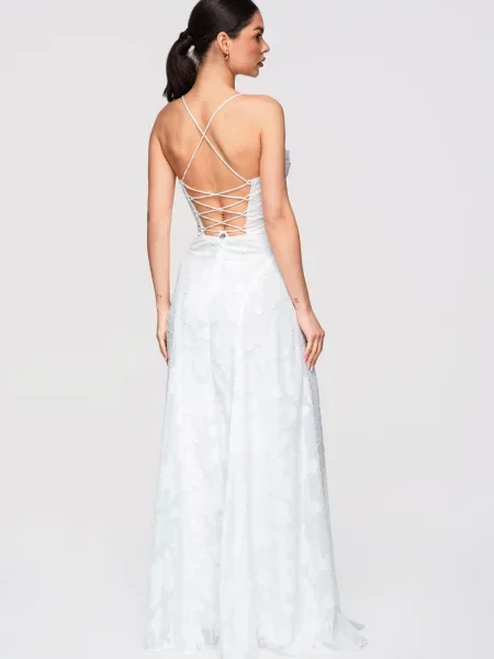 Rochie de seară Edoti alb