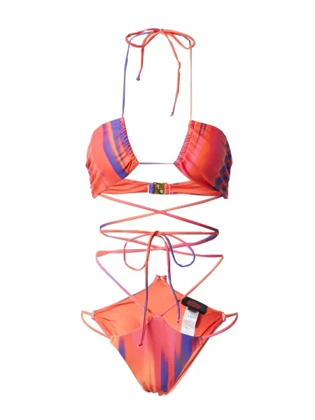 Misspap Costum de baie două piese mov închis / portocaliu roz