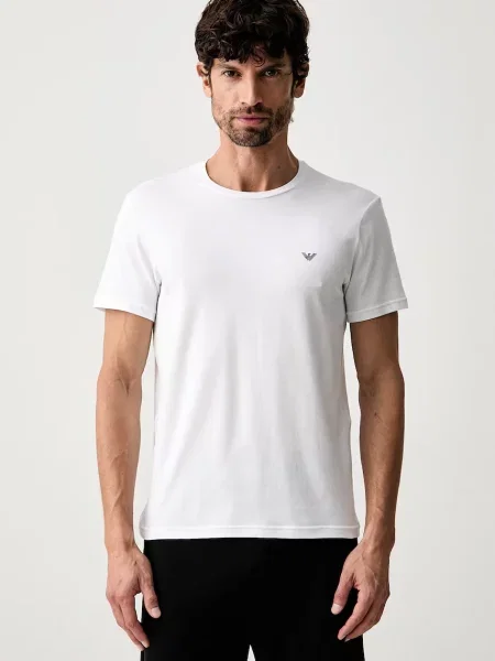 Emporio Armani Underwear tricou loungewear bărbătesc din cu pachet de 2 negru