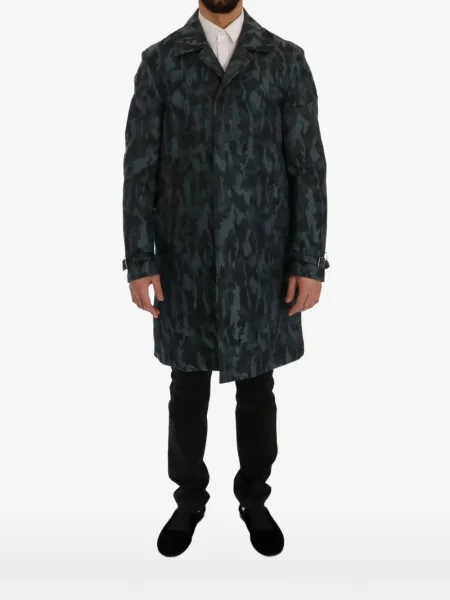 Palton Dolce & Gabbana cu imagine cu model camuflaj albastru