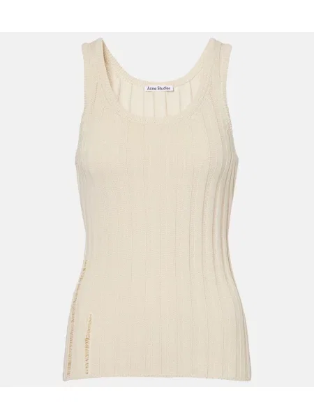 Top Acne Studios zdrențuiți tricotate bej