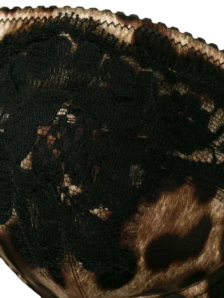 Leopardí podprsenka Dolce & Gabbana s potiskem hnědá