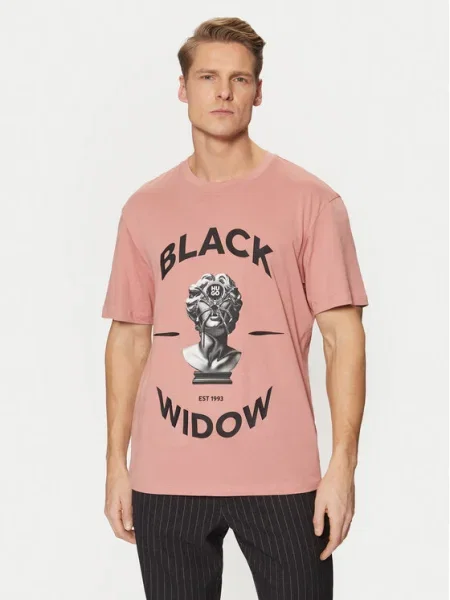 HUGO Tricou Dostalgi roz