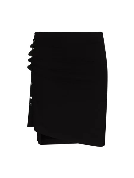 Mały spódnica mini Rabanne z dżerseju drapowana czarna
