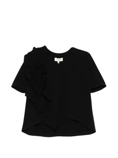 Koszulka Psophia z falbankami czarna