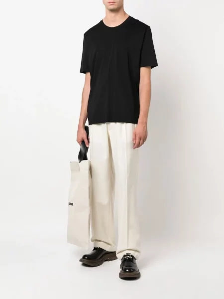 Trumpas marškinėliai Jil Sander juoda