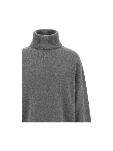 Sweter z golfem Brunello Cucinelli szary
