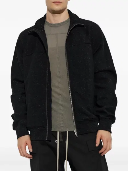 Pulover Rick Owens cu guler de stand-up negru