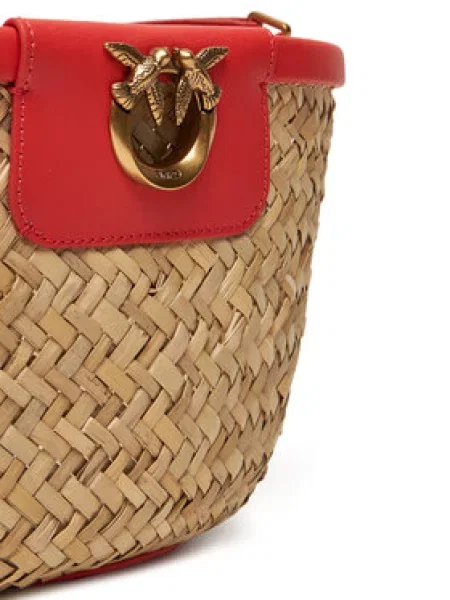 PINKO Kabelka Love Summer Bucket PE 25 PLTT béžová